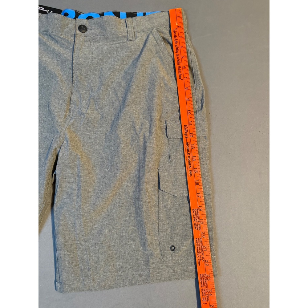 Iron Co Mens Stretch Hybrid Cargo Shorts Heather Grey Size 38 I427902S New - Picture 7 of 9